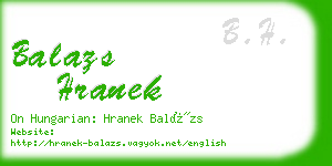 balazs hranek business card